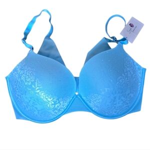 Secret Treasures Blue Lace Push Up Bra Size 38D